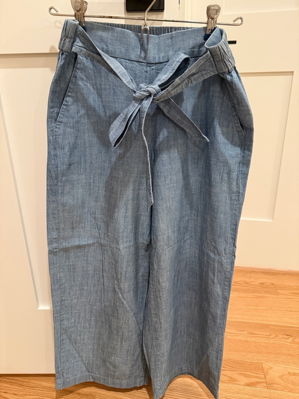 J. Crew Light Blue Chambray Elastic Waist Pants